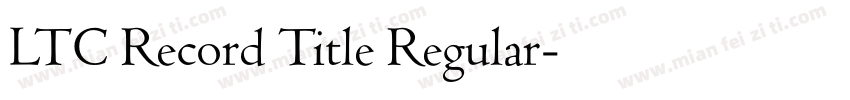 LTC Record Title Regular字体转换